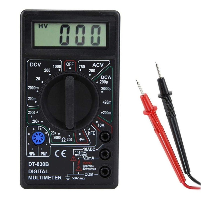 جهاز قياس رقمي DT-830B، جهاز قياس رقمي محمول، مقياس تيار، مقياس جهد، أدوات وأجهزة كهربائية، أدوات قياس